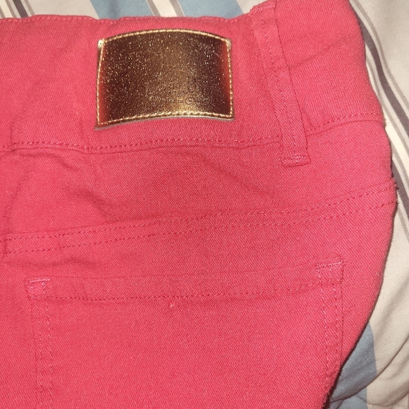 Y2K Style pink Denim high waisted shorts size 14 - Picture 4 of 8